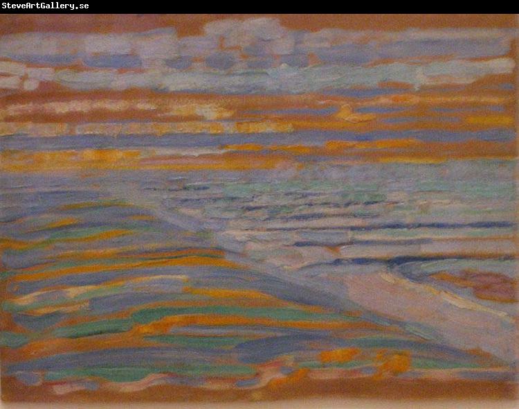 Piet Mondrian Piet Mondrian, View from the Dunes with Beach and Piers